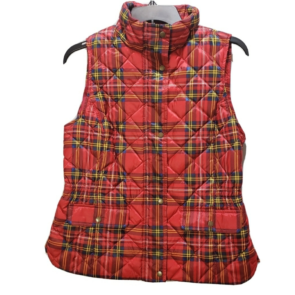 Talbots Down Puffer Vest Holiday Sz. XS EUC - Picture 3 of 10